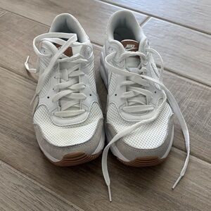 Nike White, Gray & Brown Casual Mesh Sneakers